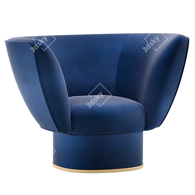 Sicis TULIPA Armchair: Elegant and Modern 3D model image 1