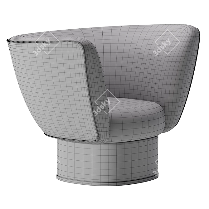 Sicis TULIPA Armchair: Elegant and Modern 3D model image 3