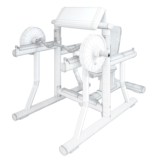 Premium Arm Curl Bench: Life Fitness Signature 3D model image 3