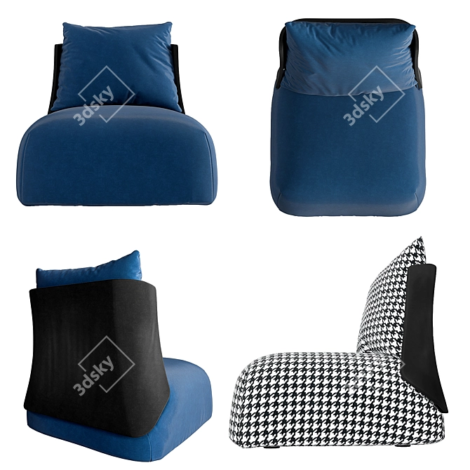 ARFLEX Butterfly Armchair: Stylish and Comfortable 3D model image 2