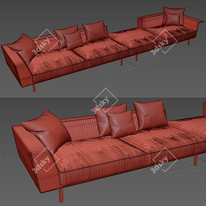 Gregor Modern Sofa | Sleek and Stylish Design 3D model image 3