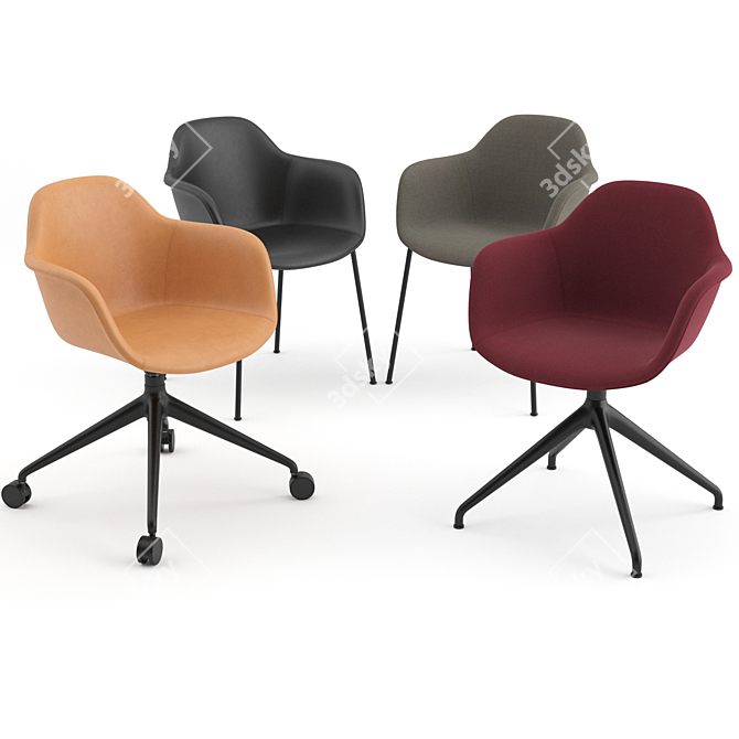 Modern Danish Design Arena Chairs 3D model image 2