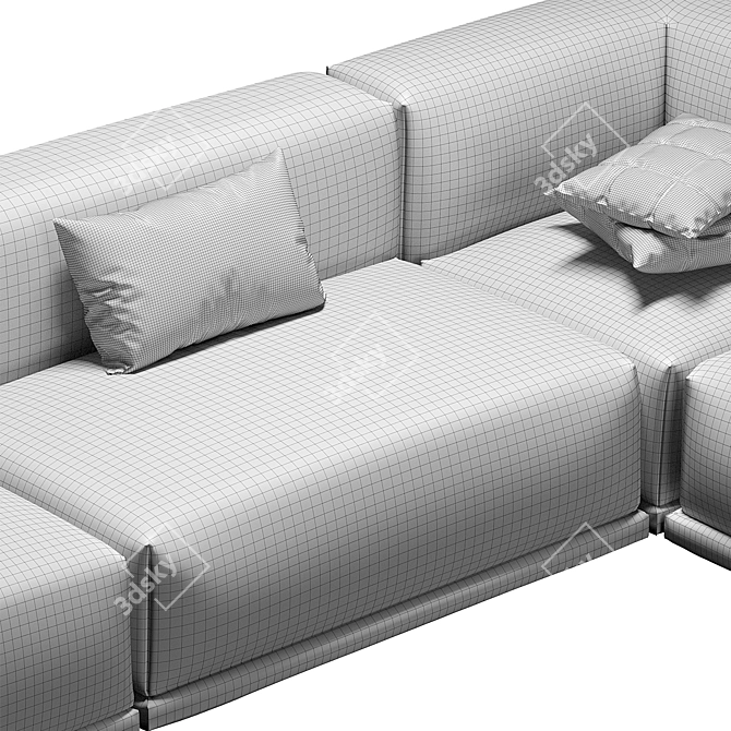 Muuto Connect Modular Sofa: Versatile and Stylish 3D model image 3