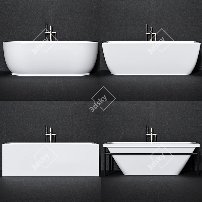 Luxurious Duravit Bath Set 3D model image 1