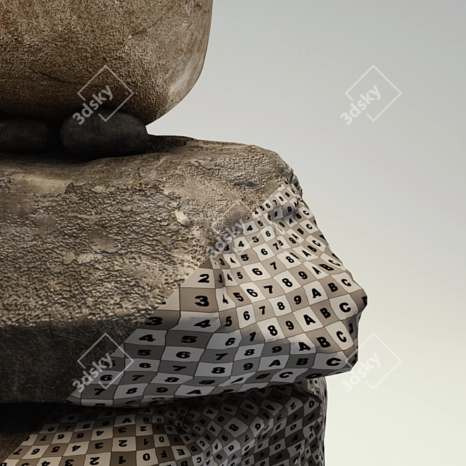 Elegant Fountain Oasis: 115x110x150cm 3D model image 2
