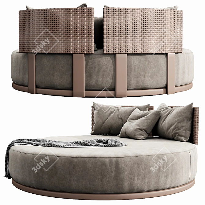 Modern Carbon Daybed: Skyline Windsor 3D model image 2