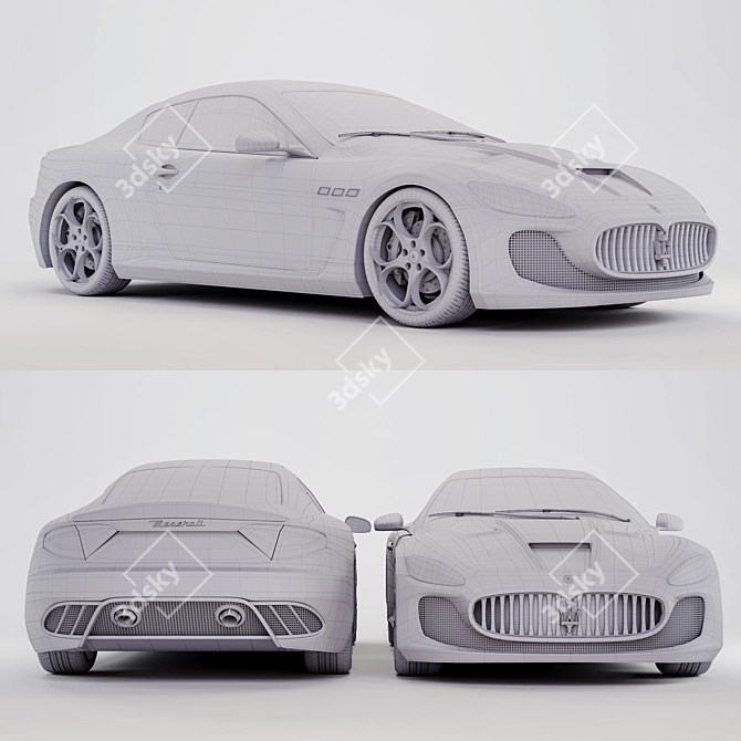 Luxury Maserati Granturismo 2015 3D model image 2