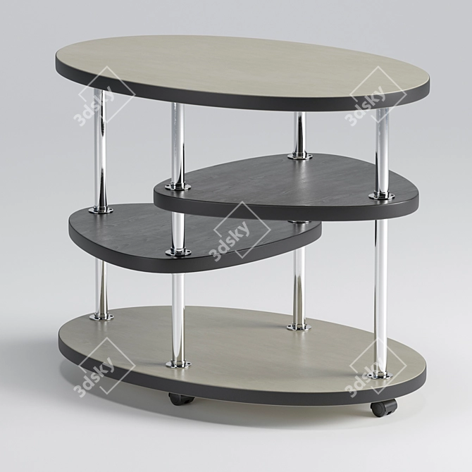 Sleek Oval Table 85 3D model image 1