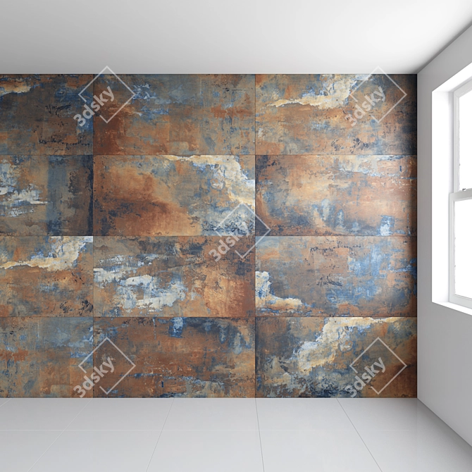 Title: Urban Plaster Multicolor Floor Tiles 3D model image 2