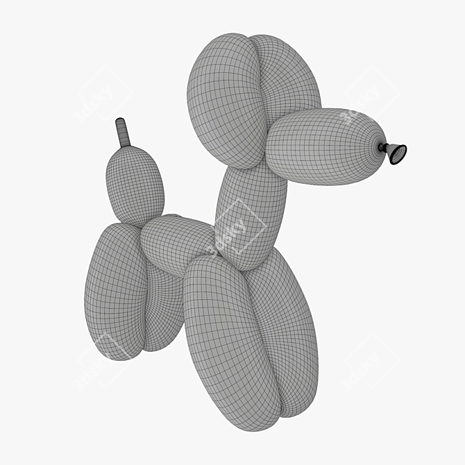 4K Balloon Dog Sculpture 3D model image 2