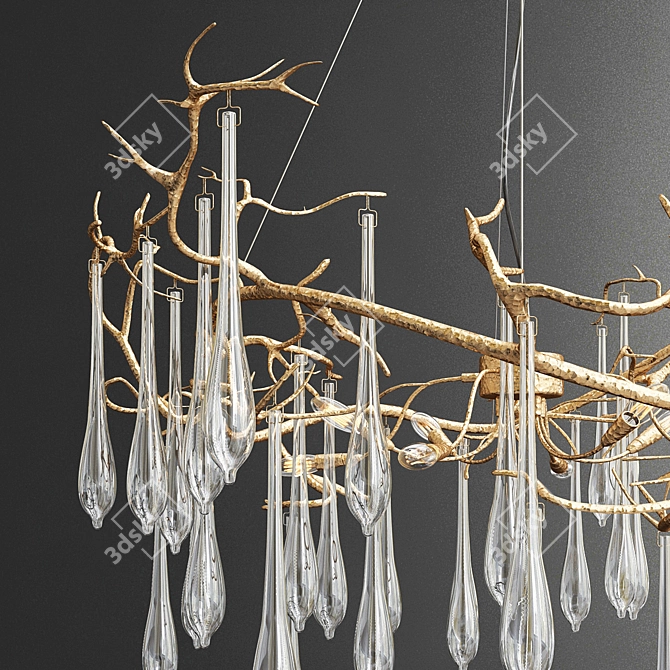 Serip Aqua 8 Lamp Chandelier 3D model image 2