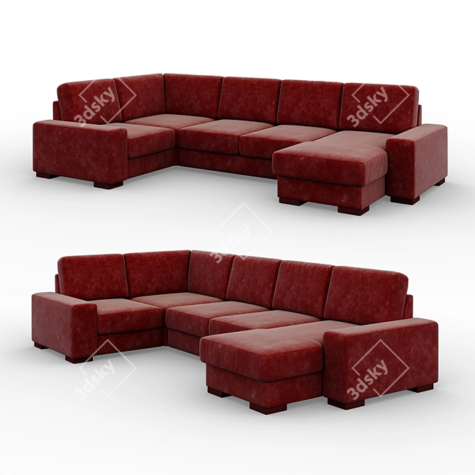 Modern Manchester Sofa: Versatile Comfort and Style 3D model image 1