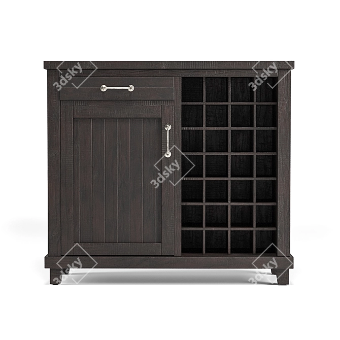 Sophisticated Jaxon Wine Cabinet 3D model image 2