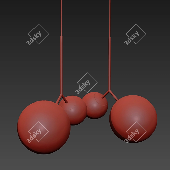 Sleek Ceiling Light Set 3D model image 3
