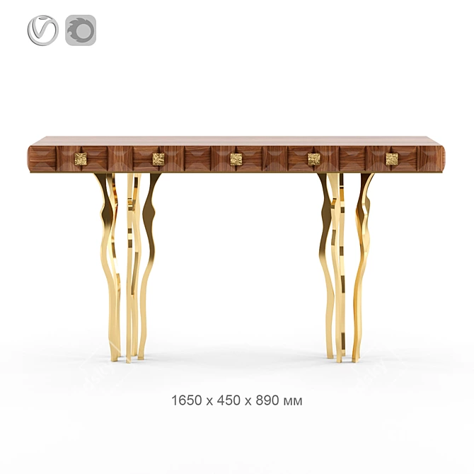 Sleek Il Pezzo 10 Console 3D model image 1