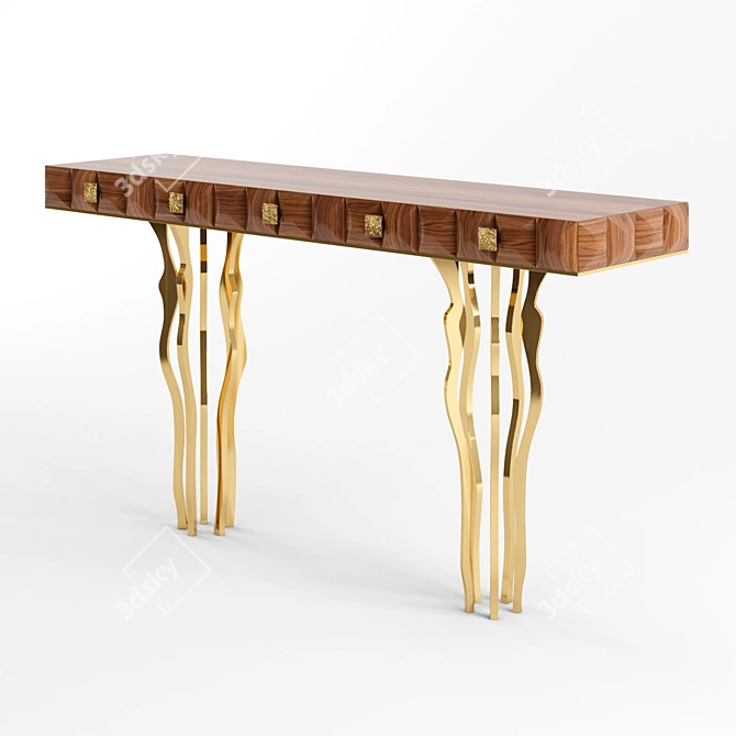 Sleek Il Pezzo 10 Console 3D model image 2
