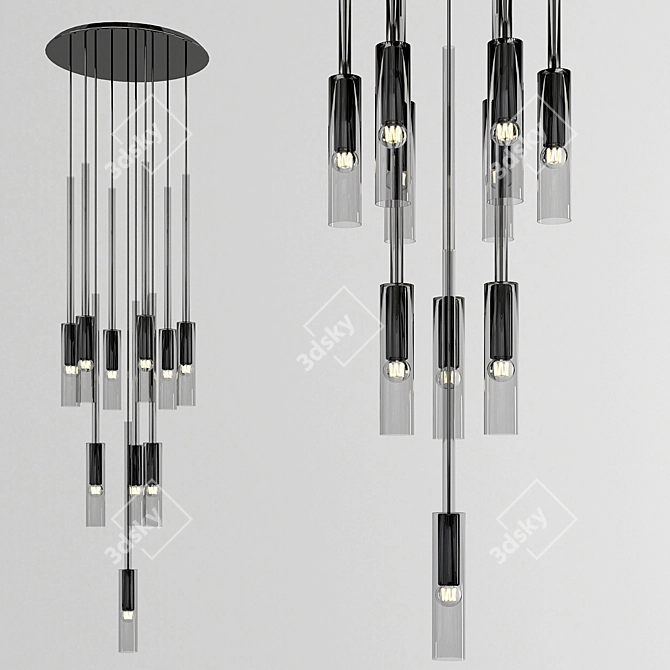Elegant Luminary: Charlot Chandelier 3D model image 1