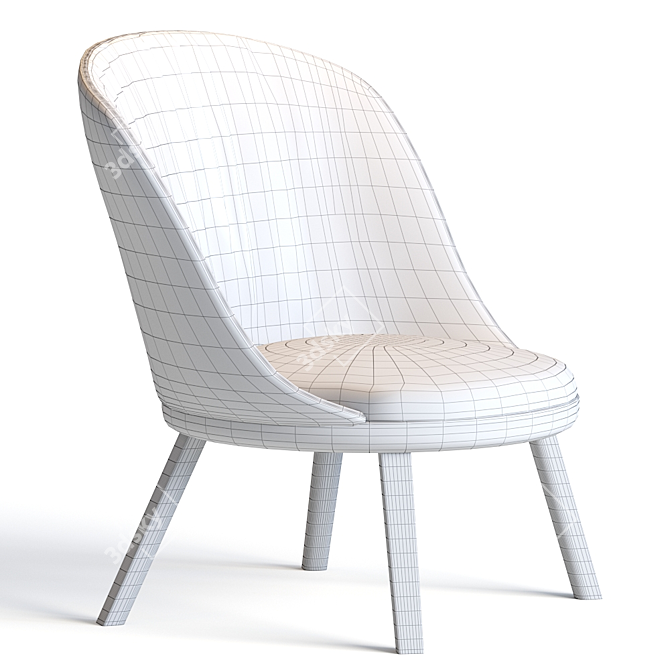 Romy Easy Chair: Sleek Comfort 3D model image 3