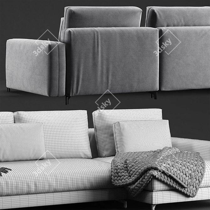 Luxury Rolf Benz 007 Nuvola Sofa Set 3D model image 3