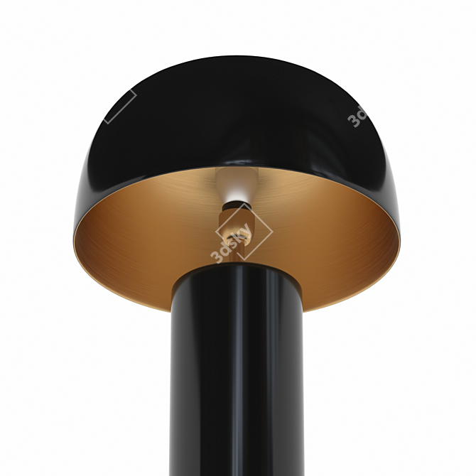 Sleek Black Table Lamp 3D model image 2