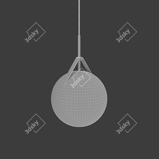 Sleek Senekta Pendant Lamp 3D model image 2
