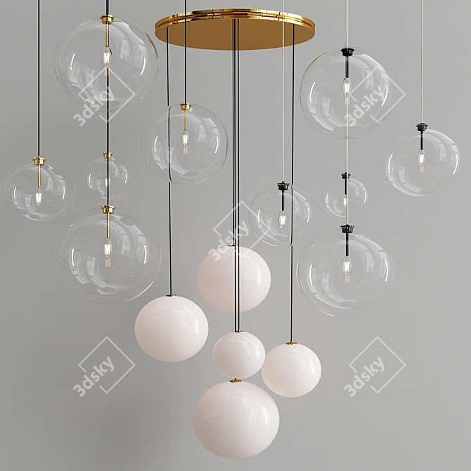 Magical Pendant Light: Cluster 3D model image 2