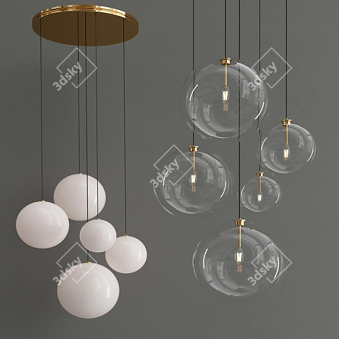 Magical Pendant Light: Cluster 3D model image 3