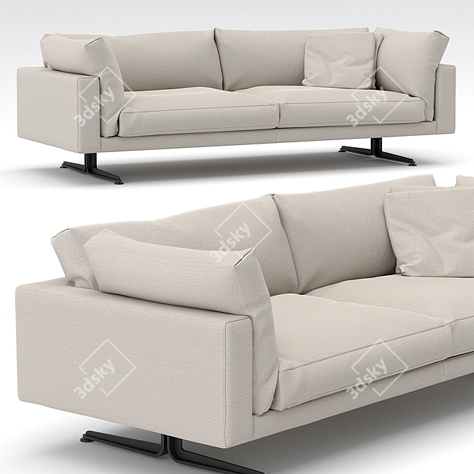 Modern Dvani Floyd Sofa 3D model image 1