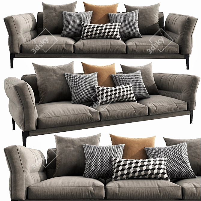 Flexform Adda 3 - Durable Modern Sofa 3D model image 1