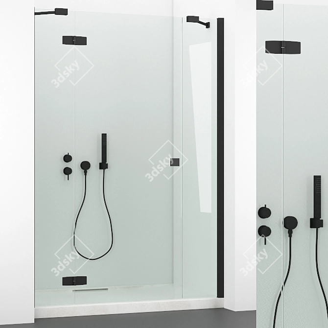 Luxury Shower Set: Radaway Cabins + Grohe 3D model image 2