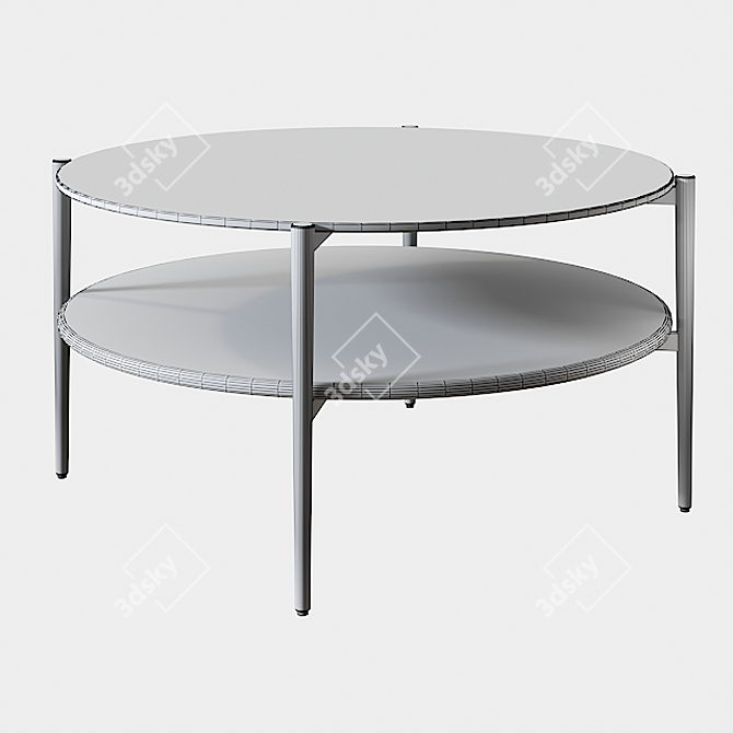 West Elm Art Display Round Coffee Table 3D model image 2