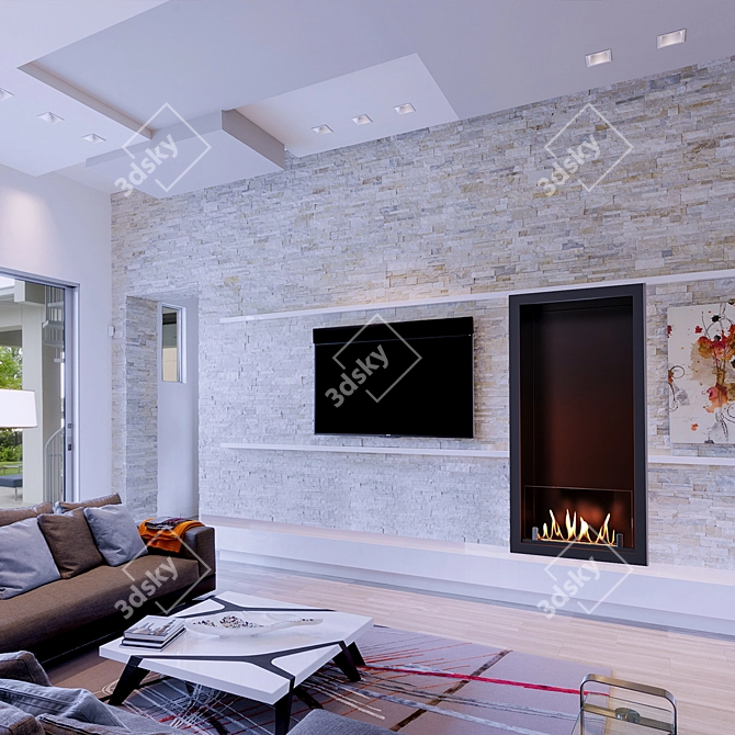 Vertical Biofireplace: SappFire 3D model image 3
