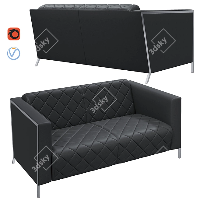 Comfortable Two-Seater VISPO Sofa 3D model image 1