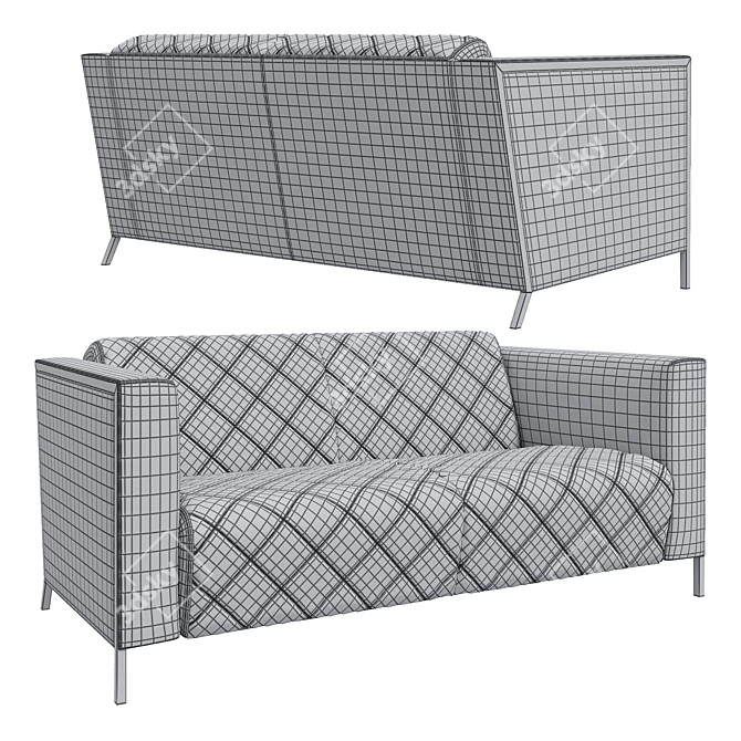 Comfortable Two-Seater VISPO Sofa 3D model image 3