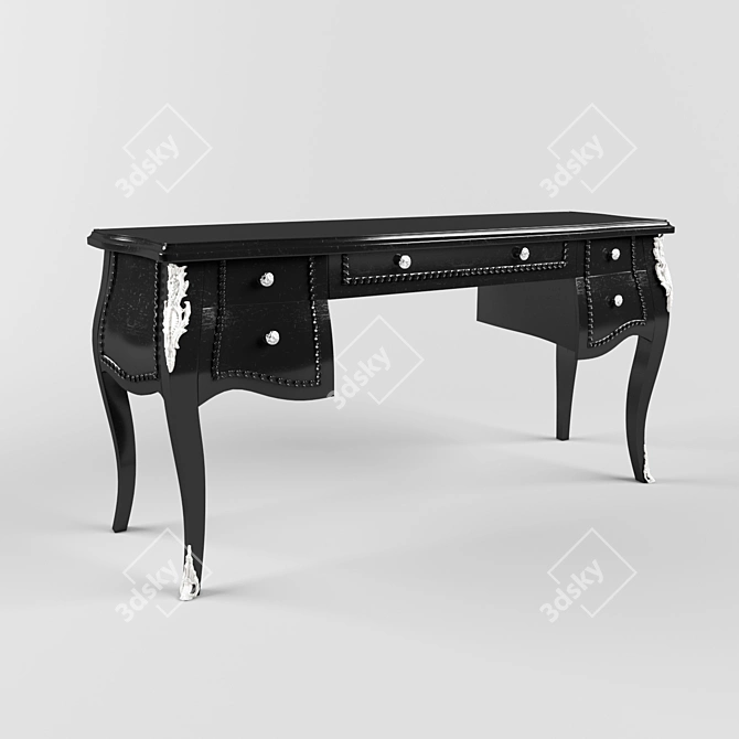 Title (English): Sleek Black Console 3D model image 1