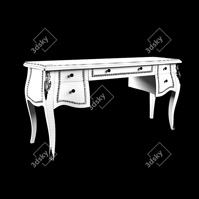 Title (English): Sleek Black Console 3D model image 2