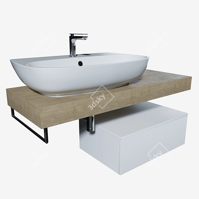 Elegant Simas Vignoni Bathroom Set 3D model image 1