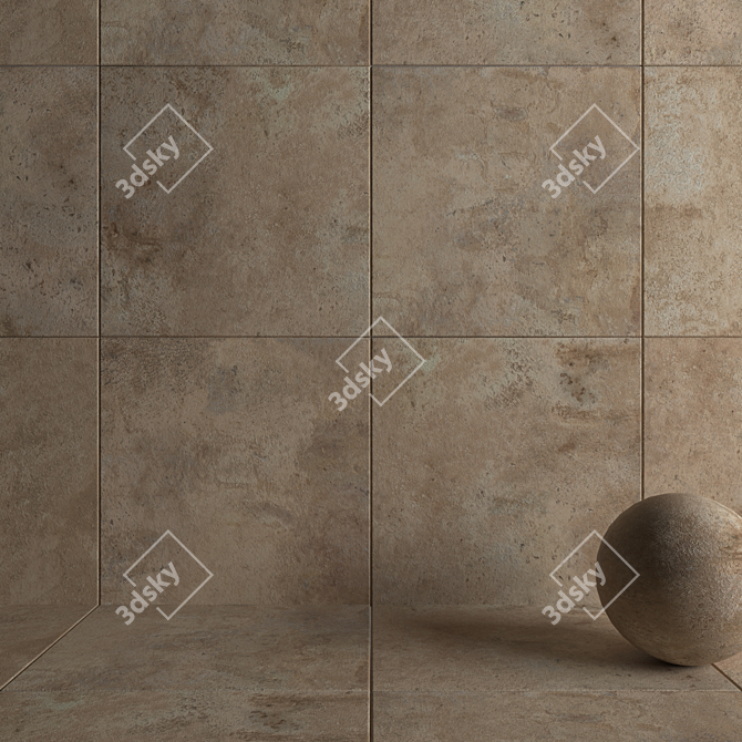 Elegant Aix Beige Wall Tiles 3D model image 3