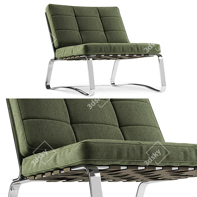 Cozy and Stylish Armchair: Minotti Delaunay Quilt 3D model image 1
