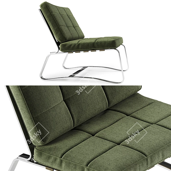 Cozy and Stylish Armchair: Minotti Delaunay Quilt 3D model image 2
