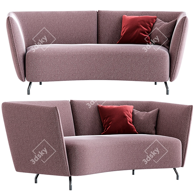 Elegant Bonaldo Arno Sofa: Modern Comfort and Style 3D model image 1