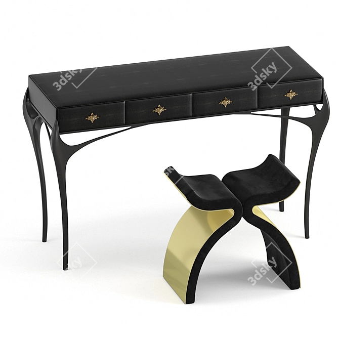 Glamorous Temptation Bench & Console 3D model image 1