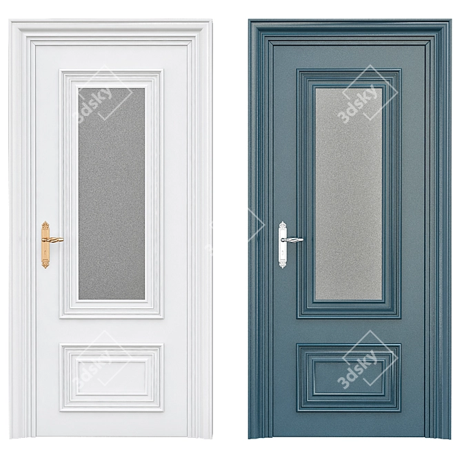 Elegant and Modern Interior Doors 3D model image 1