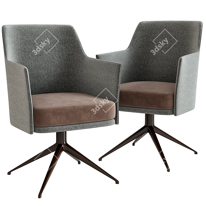 Elegant Poliform Stanford Chair 3D model image 1