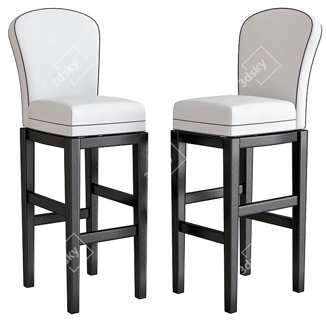 Elegant Memory Swivel Bar Stool 3D model image 1