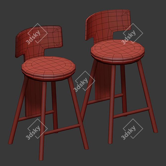 Arflex Pinna: Sleek and Stylish 2k Poly Chair 3D model image 3