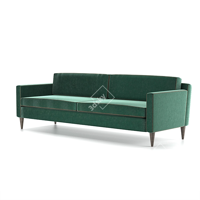 Eco-Green Velvet Sofa 3D model image 2