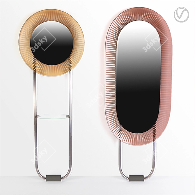 Italian Fiam KATHLEEN Mirror 3D model image 1