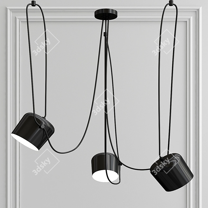 Sleek Aim 3 Pendant Light 3D model image 1