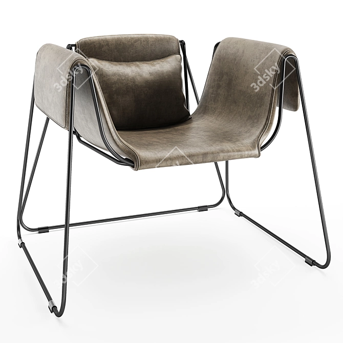 Elegant Arche Armchair 3D model image 1